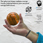 Amazing Gemstone Unakite Crystal Ball with Stand - 2 Inches Crystal Sphere Meditation Balls for Witchcraft and Decorative Balls