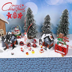 Marspark Christmas Village Accessories 5 x 50 Inch Christmas Miniature Road Village Street Mat Xmas Snow Street Decorations for Little Landscape(White Gravel Road Style)
