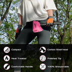 KSEIBI Hatchet with Sheath, Camping Axe for Splitting and Kindling Wood, Forged Steel Blade with Anti-Slip and Shock Reduction Handle Great Throwing Hatchets Pink