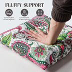 WOLKI Waterproof Outdoor Pillows 20x20 Feather and Down Filled Throw Pillow for Patio Furniture, Outside Decorative Pillow Set of 2 Flower