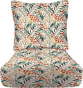 RSH DECOR Deep Seating Cushion with Pillow Back | 23” x 25” Seat | Water and Fade-Resistant Spun Fabric | Outdoor Chair Cushion Set for Patio Furniture | Gould Multi