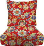 RSH DECOR: Deep Seating Cushion with Pillow Back | 24” x 27” Seat | All-Weather Spun Fabric | Water and Fade-Resistant | Outdoor Chair Cushion Set for Patio Furniture | Daelyn Cherry