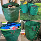 72 Gallon Garden Waste Bag, Reusable Leaf Bag Yard Waste Bag 3 Pack Lawn Yard Bag with Reinforced Handles for Loading Garden Leaves and Trash