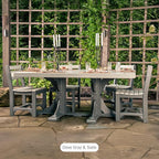 LuxCraft Poly 4' x 6' Rectangular Dining Table, 36.25" Height, Outdoor Patio Table, Made with Recycled Plastics, Made in USA (Weatherwood)