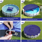 Pool Covers for Above Ground Pools - 15 ft Round Winter Pool Cover, Extra Durable Cold- and UV-Resistant Heavy-Duty Swimming Pool Cover for Winterizing