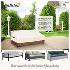 3-seater Outdoor Couch Cover,79"Wx38"Dx35"H Inches Patio Sofa Cover,100% Waterproof Heavy Duty Patio Furniture Covers,Beige&Brown