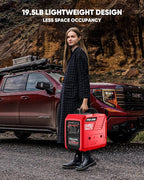 3450-Watt Dual Fuel Inverter Generator for Home Use, 1.6Gallon Large Fuel Tank Up to 8.3 Hours Use, 120V Gas Powered Generator Super Quiet, Red