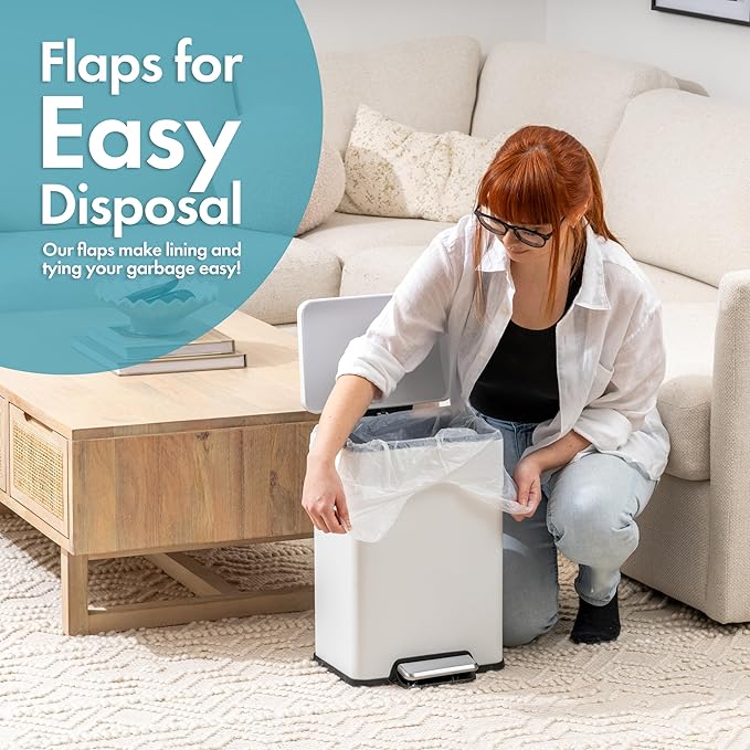 Trash Bags - Small Garbage Bags, Clear Trash Can Liners for Bathroom Bins, Bedroom, Office & Kitchen Waste, Multi-Purpose Household Wastebasket Cleaning Supplies - 4 Gallon, Pack of 1