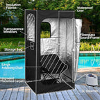 Large Portable Steam Sauna, 3L Steamer Portable Sauna Box for Home, Personal Sauna with Big Sauna Chair, Remote Control, 3.2’ x 3.2’ x 6.0’, Black, 1200W