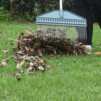 Thatch Rake 66-Inch Adjustable Handle Dethatcher Rake,17-Inch Wide Leaf Rakes, Suitable for Gardens, Yards, Lawns, Used for Cleaning Dead Grass, Thatch, Leaves, Pine Needles, Branches