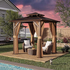 8 Ft. W X 8 Ft. D Aluminum Patio Hardtop Gazebo