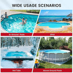Enhulk Pool Vacuum for Above Ground Pool, 2025 Upgraded Pool Vacuum with A Telescopic Pole, 18.5 Gal/Min Powerful Suction, 80Mins Runtime, Effortlessly Cleans Debris Underwater (Red)