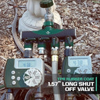 Garden Hose Splitter 4 Way - Heavy Duty Water Hose Manifold with Shut-Off Valves - Outdoor Faucet Divider and Spigot Connector for Garden, Lawn, or Patio Use - Durable Brass Pipe Splitter - Classic