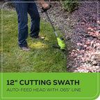 Greenworks 48V (2x24V) Electric Lawn Mower Combo Kit: 21" Self - Propelled Mower, 12" String Trimmer, 320 CFM Blower, and 1/2”Drill & 1/4”Hex Impact Driver, 5 Batteries & 3 Chargers, 3-Year Warranty