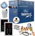 SteamSpa 10.5kW Steam Sauna Generator Executive Bundle 240V Steam Generator with Touch Pad, Steamheads, Pressure Relief Valve, Built-in Auto Drain, LED Light, Filter and Quick Install Kit EXT1050CH