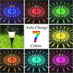 BEAU JARDIN Solar Pathway Lights 8 Pack Bright White Color Changing Fixed Color Solar Powered Light Outdoor Waterproof Glass High Lumen for Garden Landscape Path Yard Walkway Patio Driveway Outside