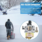 951-15236 Carburetor Replacement for Craftsman Troy Bilt Storm 2410 2420 SB410 24" Snow Blower, 751-15236 Carb Replace 31AS6BN2711 208CC Engine 31AS6BEE793 SnowBlower