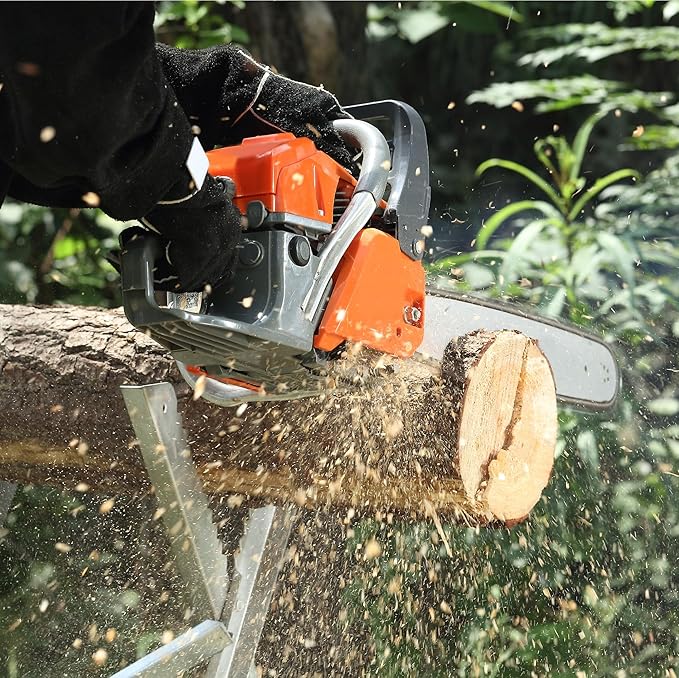 E & S 3 Pack 10 Inch Chainsaw Chain 3/8" LP Pitch .043" Gauge 40 Drive Links Semi-Chisel Chain Saw Chains for Husqvarna, Poulan, Craftsman, Greenworks and More Chainsaw Brands