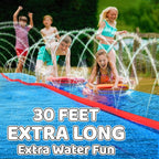 JAMBO 30FT x 8FT XXL MEGA Water Slide and 2 Bodyboard Updated Model– Extra Long Extra Wide Slip Splash and Slide for Kids, Heavy Duty Backyard Lawn Waterslide, Outdoor Water Toy