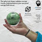 Amazing Gemstone Ruby Fuchsite Crystal Ball with Stand - 2 Inches Crystal Sphere Meditation Balls for Witchcraft and Decorative Balls