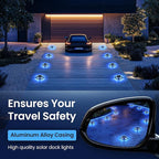 SOLPEX Solar Driveway Lights 8 Pack,Multi-Color Deck Light Outdoor IP68Waterproof,Solar Pathway Lights Outdoor for Dock,Sidewalk,Stair