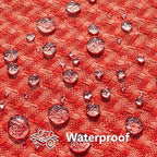 Kevin Textile Outdoor Waterproof Throw Pillow Covers Pack of 2 Weaving Texture Water Resistant Outside Decorative Cushion Covers for Garden Patio Tent Balcony Bench Couch Sofa 18x18 Inch, Red