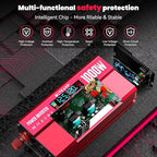 1000W Power Inverter with LCD Screen Display, 2 AC Outlets, 36W Type-C Port, 5V/3A USB Port, 12V DC to 110V/120V AC Inverter for Truck, Home, Vehicles, Laptop, Trip