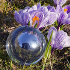 6 Inch Gazing Ball, Large Shiny Mirror Globe for Gardens Ponds Floating Swimming Pool Home Clearance Stand Decoration Outdoor, Stainless Steel Prime Sphere Hollow Polished Decorative Ornament (Silver)