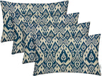 RSH Décor - Jumbo Lumbar Throw Pillows – Set of 4 | 26" x 16" | Outdoor Use – Patio, Lounge, Adirondack, Deck | Water & Fade-Resistant | Includes Down-Alternative Inserts | Ashmore Marine