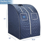 Durasage Oversized Portable Personal Steam Sauna Spa with 800W Steam Generator (Satin Blue)