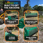 LANDZIE Lawn and Garden Spreaders - 60 x 20 Inch Tow-Behind Compost and Peat Moss Spreader for Large Lawns Commercial Landscaping - Effortlessly Spread Perfect Layer of Topdressing - Large Lawn Care