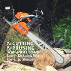 E & S 3 Pack 10 Inch Chainsaw Chain 3/8" LP Pitch .050" Gauge 40 Drive Links Semi-Chisel Chain Saw Chains for Husqvarna, Poulan, Craftsman, Greenworks and More Chainsaw Brands
