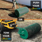 LANDZIE Lawn & Garden Spreaders - 44 Inch Heavy Duty Metal Mesh Basket Push/Tow Spreader - Compost, Peat Moss, Top Soil, Mulch - Durable Lightweight Multi-Purpose Yard Care Equipment - Manure Spreader