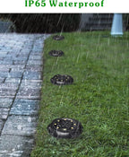 Biling Solar Outdoor Lights Walkway Lights 12 Packs, Bright Solar Ground Lights Uplight Sidelight Waterproof for Yard Walkway Garden Poolside (White)
