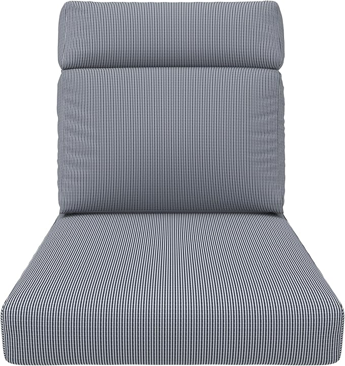 Covers & All Olefin Rectangle High Back Chair Cushion, 420 Denier Supportive Foam Seat and Poly Fill Back Outdoor High Back Chair Cushion, Water and Mold Resistant for Patio High Back Chair Cushions
