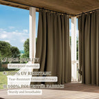 Gazebo Universal Replacement Privacy Curtain,12'×20' Gazebo Outdoor Waterproof Curtains, 4-Panels Sidewall Curtains with Double Zipper for Patio Canopy, Garden and Backyard (Curtain Only)