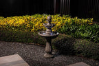 3 Tiered Outdoor Water Fountains –42.2 in. Tall Waterfalls, Elegant Water Feature for Garden, Yard, Patio, Home Decor (Grey)
