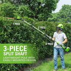 Greenworks 40V 10" Brushless Pole Saw + Pole Hedge Combo, 2.5Ah Battery and Charger Included