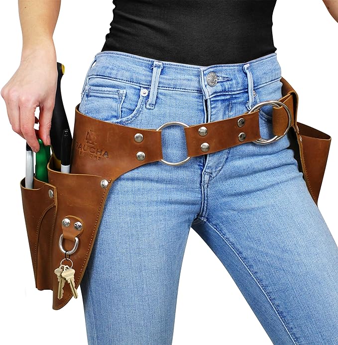 Leather Garden Tool Belt - Gardening gifts for women- Utility belt - Garden Tools Organizer Holster Pouch -Gift for Gardeners and Florists