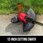 SKIL PWR CORE 20 12" Pivoting Head String Trimmer, 20-Volt Battery and Charger Included - LT1200B-11