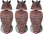 Hausse 3 Pack Bird Scarecrow Fake Owl Decoy Sculpture, Rotating Head Plastic Owl Bird Deterrents, 10.6 Inch Height Nature Enemy Horned Pest Repellent for Outdoor Garden Yard