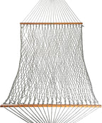 Original Pawleys Island Deluxe Green Oatmeal Heirloom Tweed DuraCord Rope Hammock – 13 ft. x 60 in., 2-Person, 450 lb Capacity, Oak Spreader Bar, Zinc-Plated Hardware, Handcrafted in The USA