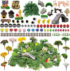 Cayway 83 PCS Fairy Garden Accessories Outdoor, Mixed Model Trees for DIY Craft Garden Decoration, SB-S571