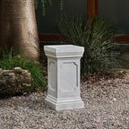 Decorative Roman Column Pedestal Column Plant Stand, Vintage European Style Classical Garden Pillar, Indoor Outdoor Decor, Pedestal Columns Plants Standing for Entryway Garden Yard Home (Antique White/19.25''H)