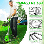 10 Inch Steel Wire Trimmer Head – Universal Weed Eater Attachment for Stihl, Dewalt, Milwaukee & More – Indestructible Weed Wacker Wire Brush Cutter Head for Lawn & Garden
