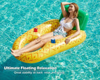 Jasonwell Inflatable Pool Float Adult - Pool Floaties Lounger Floats Raft Floating Chair Water Floaty for Swimming Pool Lake Lounge Float with Cup Holders Beach Pool Party Toys for Adults