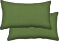 Honeycomb Outdoor Lumbar Toss Pillow Set, 20" W x 12" L, Artichoke Green Outdoor Pillows