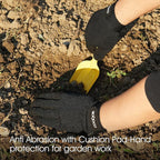COOLJOB Thorn Proof Garden Gloves with Touchscreen Fingers for Men, Rose Pruning Work Gloves with Palm Cushion for Gardener, Farmer and Landscaper (Black 1 Pair Large)