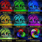 ROSHWEY Solar Outdoor Lights Waterproof, 9 Lighting Modes Halloween Christmas Solar Garden Light Colored Landscape Spotlights Spot Lights Outdoor Lighting for Backyard House Yard Pool Patio- 4 Pack