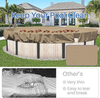 ECOOPTS 6 ft Round Pool Cover for Above Ground Pools, Swimming Pool Cover Protector Winter Safety Cover (Sand)